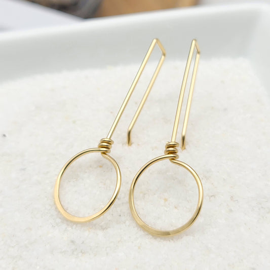 Classic Gold Threader Hoop Earrings