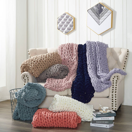 Chenille Chunky Knit Throws