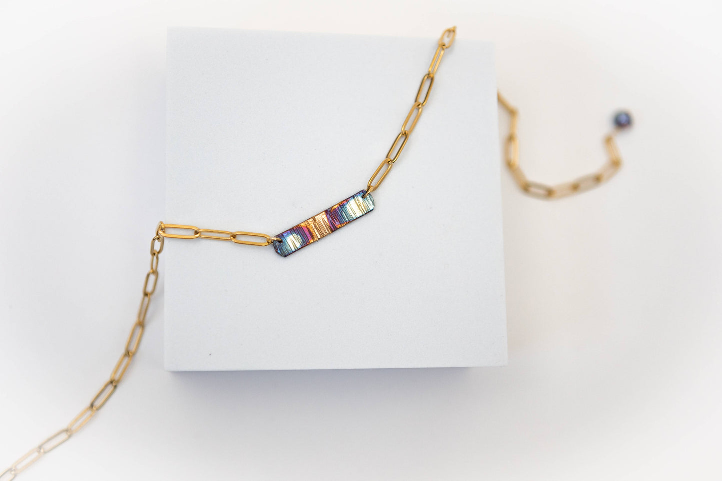 Refined Through Fire Bar Necklace