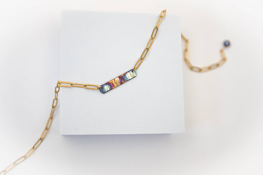 Refined Through Fire Bar Necklace