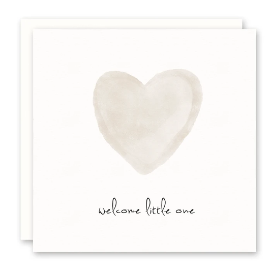 Welcome Little One Card in Neutral - Baby Card