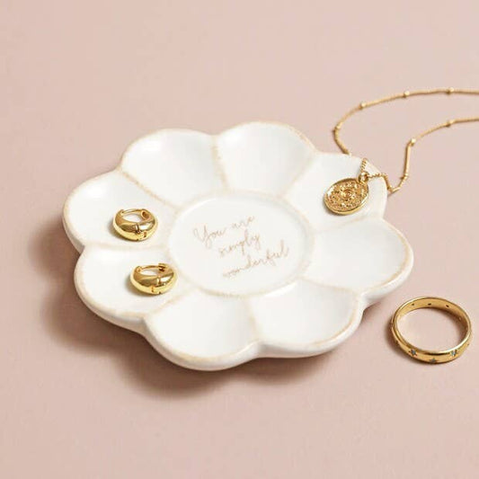 You Are Wonderful Flower Trinket Dish