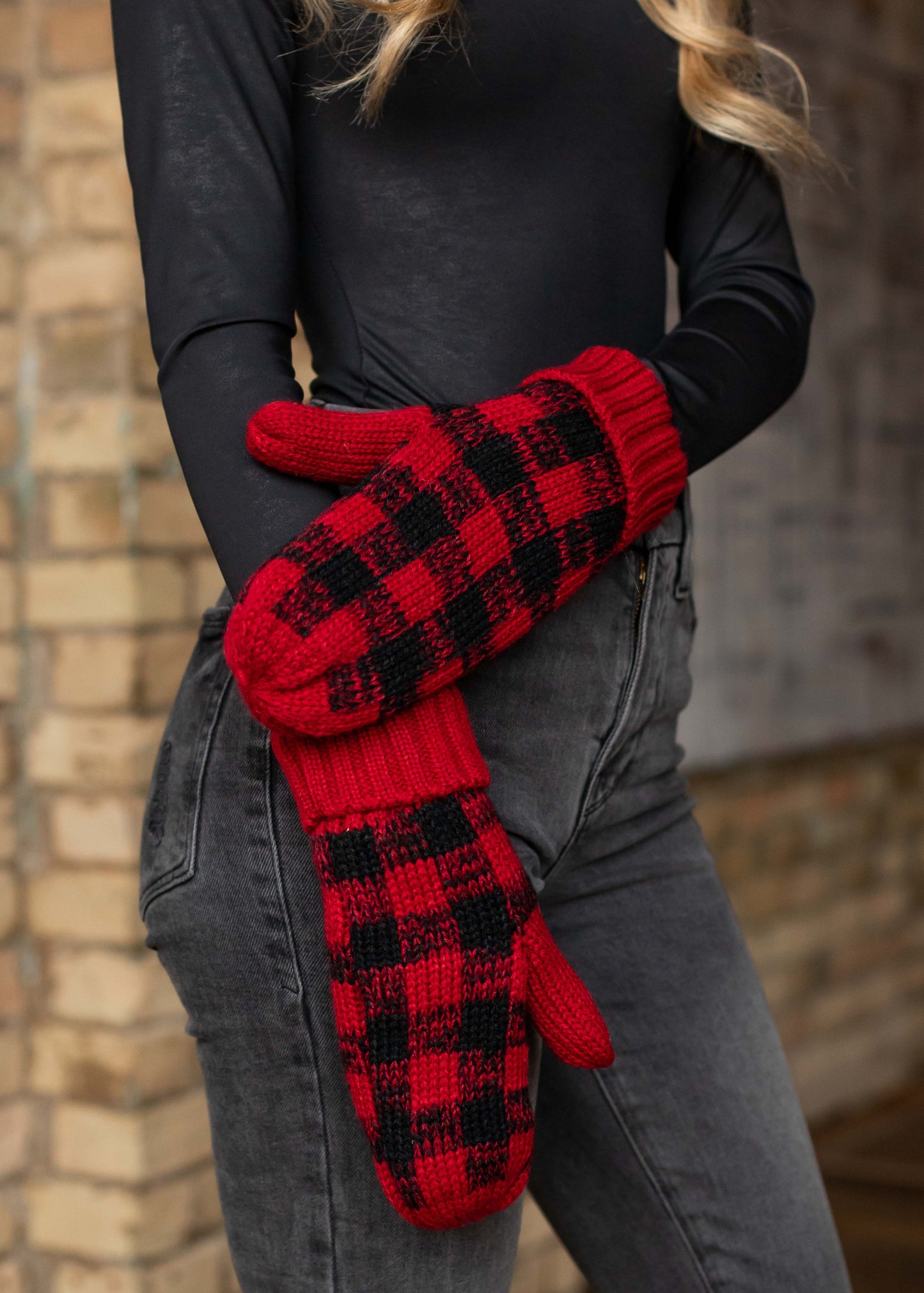 Red Buffalo Plaid Mittens