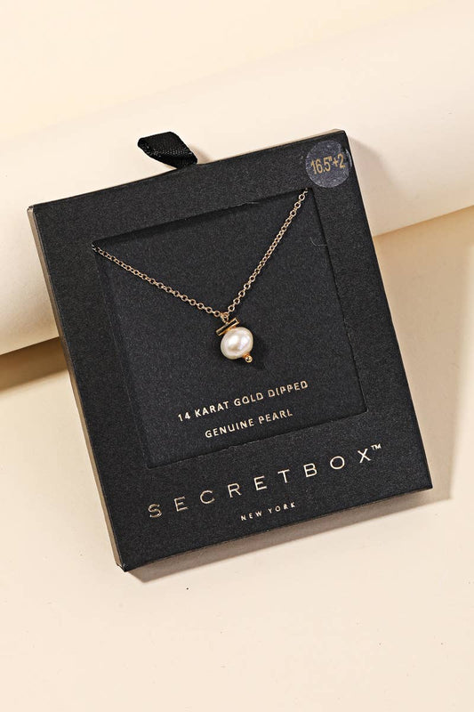 Secret Box Pearl Charm Necklace