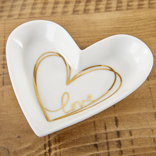 Heart Shaped Trinket Dish - Medium