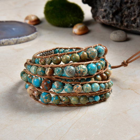 Imperial Jasper Wrap Bracelet