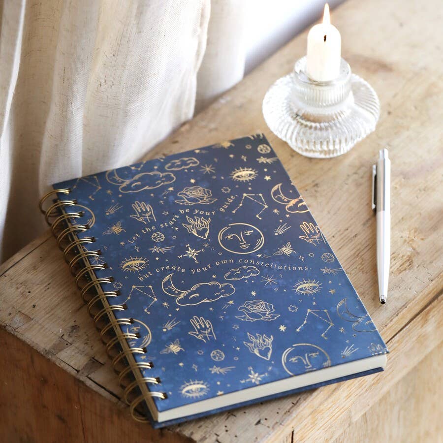 Blue Starry Night Lined Notebook