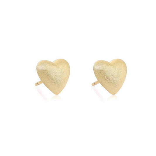 Matte Gold Stud Earrings