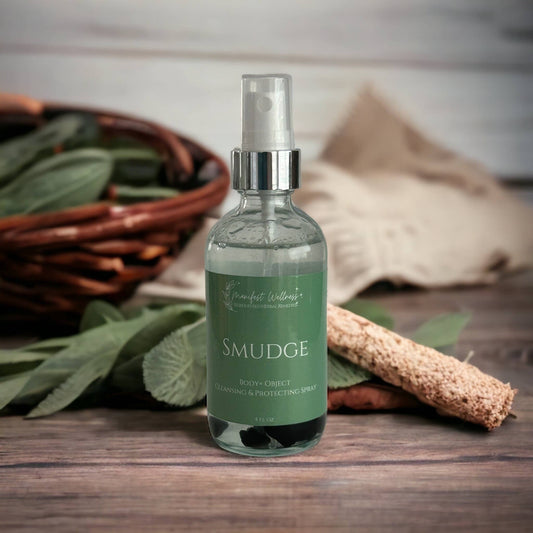 Smudge Aromatherapy Spray with Black Obsidian Gemstones